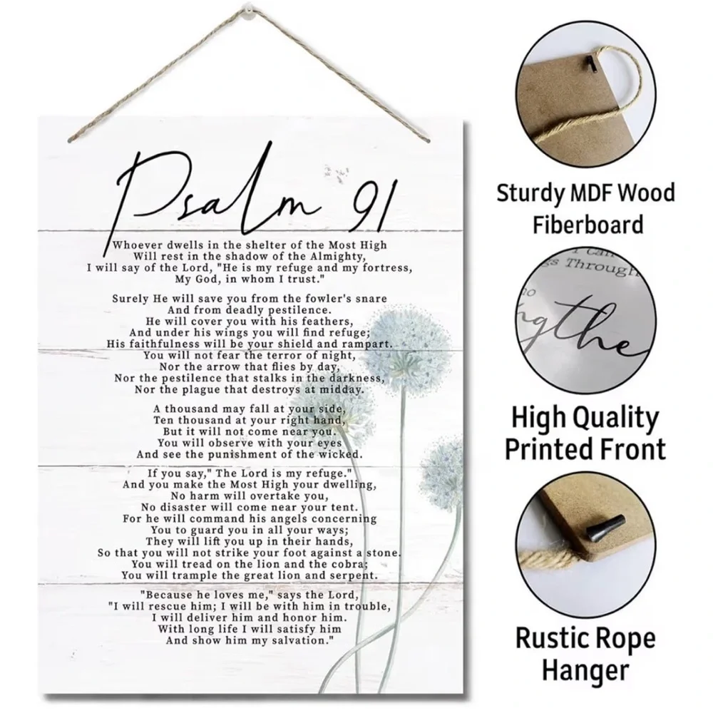 Psalm 91 Inspirational Wall Art Decor